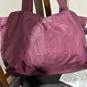 Disney Mickey Mouse Maroon Tote Bag